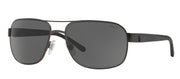 Ralph Lauren PH 3093 928887 Square Metal Gunmetal Sunglasses with Grey Lens