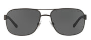 Ralph Lauren PH 3093 928887 Square Metal Gunmetal Sunglasses with Grey Lens