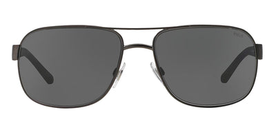 Ralph Lauren PH 3093 928887 Square Metal Gunmetal Sunglasses with Grey Lens