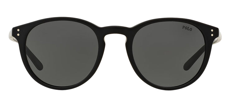 Ralph Lauren PH 4110 528487 Phantos Plastic Black Sunglasses with Grey Lens