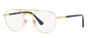 Persol PO 2495V 1141 Phantos Metal Gold Eyeglasses with Logo Stamped Demo Lenses