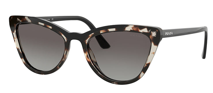 Prada PR 01VS 3980A7 Cat Eye Plastic Brown Sunglasses with Grey Gradient Lens