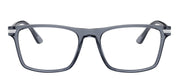 Prada PR 01WV 01G1O1 Rectangle Plastic Grey Eyeglasses with Logo Stamped Demo Lenses