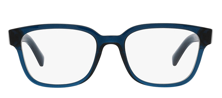 Prada PR 04YV 08Q1O1 Rectangular Plastic Blue Eyeglasses with Logo Stamped Demo Lenses