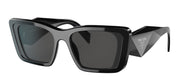 Prada PR 08YS 1AB5S0 Butterfly Plastic Black Sunglasses with Grey Lens