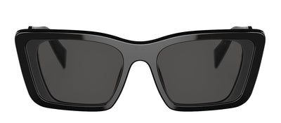 Prada PR 08YS 1AB5S0 Butterfly Plastic Black Sunglasses with Grey Lens