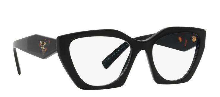 Prada PR 09YV 1AB1O1 Fashion Plastic Black Eyeglasses with Logo Stamped Demo Lenses