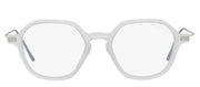 Prada PR 11YS 17B08N Square Plastic White Eyeglasses with Logo Stamped Demo Lenses