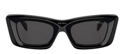 Prada PR 13ZS 1AB5S0 Cat-Eye Plastic Black Sunglasses with Grey Lens