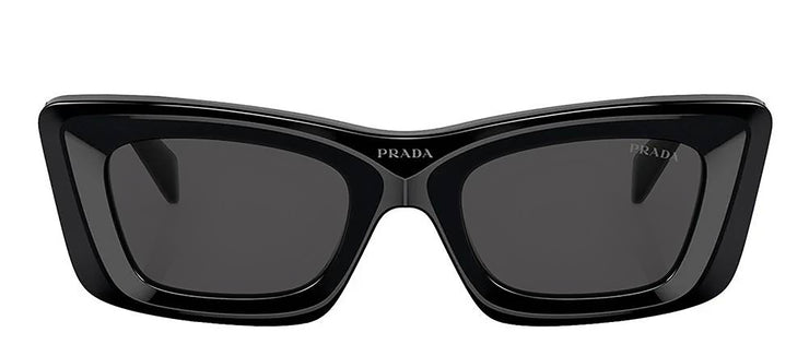 Prada PR 13ZS 1AB5S0 Cat-Eye Plastic Black Sunglasses with Grey Lens