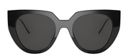 Prada PR 14WS 09Q5S0 Cat-Eye Plastic Black Sunglasses with Grey Lens