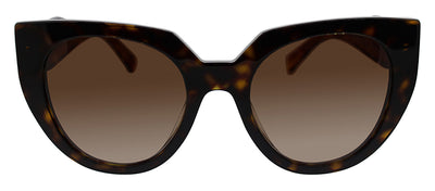 Prada PR 14WS 2AU6S1 Cat-Eye Plastic Tortoise Sunglasses with Brown Gradient Lens