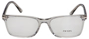 Prada PR 14WV U431O1 Rectangle Plastic Grey Eyeglasses with Logo Stamped Demo Lenses