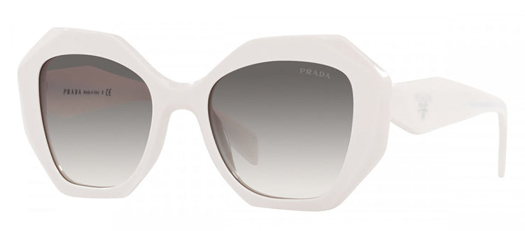 Prada PR 16WS 142130 Geometric Plastic White Sunglasses with Grey Gradient Lens