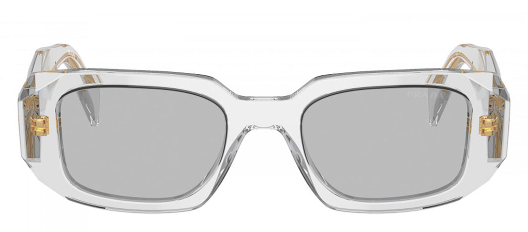 Prada PR 17WSF Plastic Rectangle Sunglasses Prada PR 17WSF Asian Fit 19Q10D Rectangle Transparent Peach  main image 3