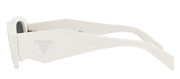 Prada PR 17WSF 1425S0 Rectangle Plastic White Sunglasses with Grey Lens