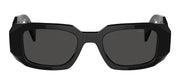 Prada PR 17WSF 1AB5S0 Rectangle Plastic Black Sunglasses with Grey Lens