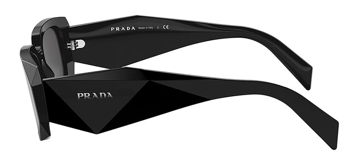 Prada PR 17WSF 1AB5S0 Rectangle Plastic Black Sunglasses with Grey Lens