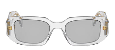 Prada PR 17WS 12R30B Rectangle Plastic Grey Sunglasses with Grey Lens