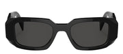 Prada PR 17WS 1AB5S0 Rectangle Plastic Black Sunglasses with Grey Lens