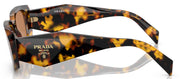 Prada PR 17WS VAU2Z1 Rectangle Plastic Tortoise Sunglasses with Brown Lens