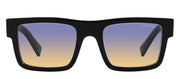 Prada PR 19WS 1AB06Z Rectangle Plastic Black Sunglasses with Blue Gradient Lens
