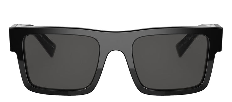 Prada PR 19WS 1AB5S0 Rectangle Plastic Black Sunglasses with Grey Lens