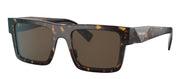 Prada PR 19WS 2AU8C1 Rectangle Plastic Tortoise Sunglasses with Brown Lens