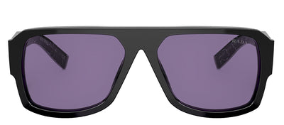 Prada PR 22YS 1AB05Q Pilot Plastic Black Sunglasses with Violet Mirror Lens