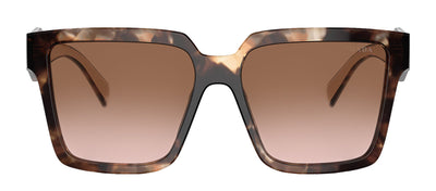 Prada PR 24ZS 07R0A6 Square Plastic Tortoise Sunglasses with Brown Gradient Lens