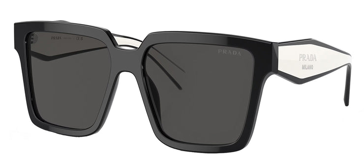 Prada PR 24ZS 1AB5S0 Square Plastic Black Sunglasses with Grey Lens