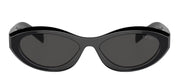 Prada PR 26ZS 16K08Z Oval Plastic Black Sunglasses with Grey Lens