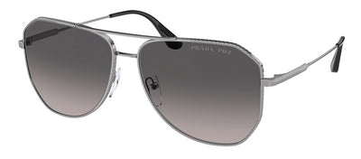 Prada PR 63XS 5AV09G Navigator Metal Gunmetal Sunglasses with Grey Gradient Polarized Lens