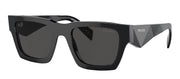 Prada PR A06S 16K08Z Square Plastic Black Sunglasses with Grey Lens