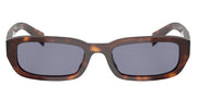Prada PR B06S 15W03N Rectangle Plastic Tortoise Sunglasses with Grey Lens