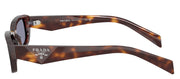 Prada PR B06S 15W03N Rectangle Plastic Tortoise Sunglasses with Grey Lens
