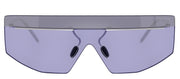 Prada PR B55S 1BC70P Shield Metal Silver Sunglasses with Purple Lens