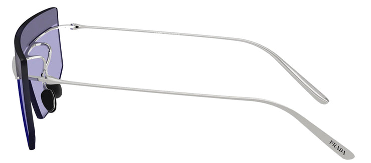 Prada PR B55S 1BC70P Shield Metal Silver Sunglasses with Purple Lens