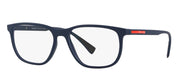 Prada Linea Rossa PS 05LV 2881O1 Rectangular Plastic Blue Eyeglasses with Logo Stamped Demo Lenses