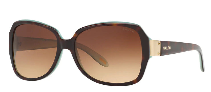 Ralph by Ralph Lauren RA 5138 601/13 Square Plastic Havana Sunglasses with Brown Gradient Lens