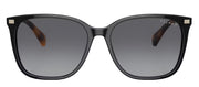 Ralph by Ralph Lauren RA 5293 6037T3 Square Plastic Black Sunglasses with Brown Gradient Lens