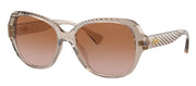 Ralph Lauren RA 5316U 580213 Round Plastic Beige Sunglasses with Brown Gradient Lens