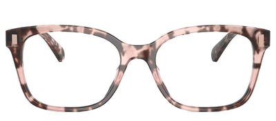 Ralph Lauren RA 7174U 5575 Rectangle Plastic Havana Eyeglasses with Logo Stamped Demo Lenses