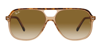 Ray-Ban RB 2198F 129251 Square Plastic Havana Sunglasses with Clear Brown Gradient Lens