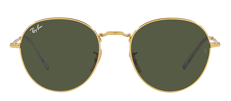 Ray-Ban RB 3582 001/31 Phantos Metal Gold Sunglasses with Green Lens