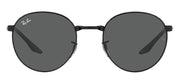 Ray-Ban RB 3691 002/B1 Round Metal Black Sunglasses with Grey Lens