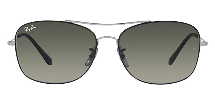 Ray-Ban RB 3799 914471 Pillow Metal Silver Sunglasses with Grey Gradient Lens