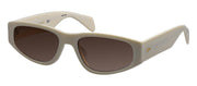 Rag & Bone RNB 1047/G/S 2MB Oval Acetate Cream Gold Sunglasses with Brown Solid Color Lens