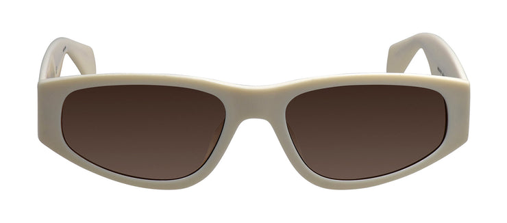 Rag & Bone RNB 1047/G/S 2MB Oval Acetate Cream Gold Sunglasses with Brown Solid Color Lens