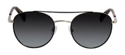 Rag & Bone RNB 5050/G/S 807 Round Metal Black Sunglasses with Grey Gradient Lens